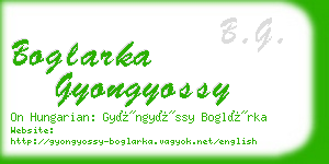 boglarka gyongyossy business card
